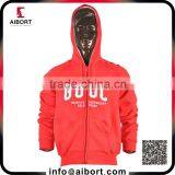 Custom Unisex Red Hooded Sweatshirt With Customized Logos