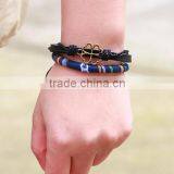 2016 Hign Quality Leather Bracelet Cloth Fabric Bangle Wholesale thumbnail-4