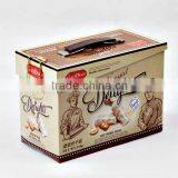 Popular Rectangular Lunch Tin Box With Handle for Food Tin Box