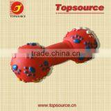 Mini Cute Vinyl Soft Dumbbell Shaped Kids Dog Pet Toys for Promotion thumbnail-1