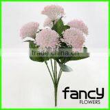6 Heads Pink Flowers Artificial Bouquets thumbnail-1
