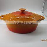 Cast Iron Oval Roaster , Porcelain Enameled Cast Iron Cookwares, Cast Iron Enamel Coat Pots, Cast Iron Woks,