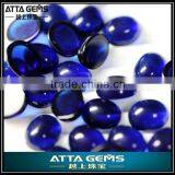 Cabochon Cut Oval Created Quartz-sapphire Blue Glass thumbnail-1