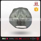 Hip Hop Style 3D Embroidery Logo Outdoor Silver PU Leather Snapback Cap thumbnail-2