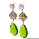 Wonderful Design High Quality Peridot Hydro Earrings, Silver Peridot Earring thumbnail-1