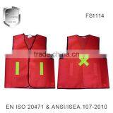 Wholesale Orange Red Mesh Safety Vest thumbnail-1