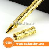 Luxurious custom shape gold diamond pen &engraved gold pens