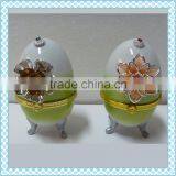 New Product Ceramic Hinged Egg Shape Jewelry Box thumbnail-1