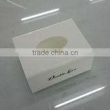 white acrylic tissue box