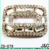 Rectangle Shaped Glass Stone With Rhinestone Lady Shoes Accessory