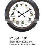 Promotional Plastic Bird Sounds Wall Clock thumbnail-3
