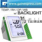 Wall Mount / Desktop Carbon Dioxide CO2 Temperature RH DP WB Monitor w/ Backlight Made in Taiwan thumbnail-1