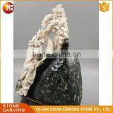 Oriental Treasure Natural High Quality White Jade Carve Dragon thumbnail-1