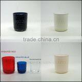 Custom Fish Scale Colored Glass Candle Jar,16oz Cut Glass Candle Holder Votive thumbnail-1