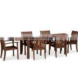 Teak Wood Table Chair Designs Malaysian Wood Dining Table Sets With Umbrella thumbnail-5