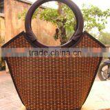 High Quality Best Selling Bamboo Shopping Bag WITH HANDLE From Vietnam thumbnail-1