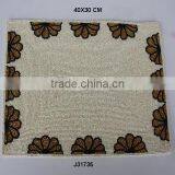 Rectangular Glass Bead Place Mat With Golden Border Other Colours Also Available thumbnail-1