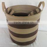 Customized Large Round Colored Felt Laundry Basket thumbnail-4