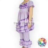 Wholesale Plain Cotton Baby Icing Pants Boutique Ruffle Pants Girls thumbnail-5