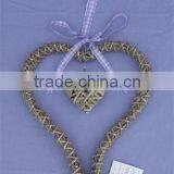 Hanging Wicker Heart Decoration thumbnail-1