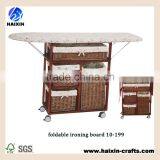 Mobile Home Furniture Folding Removable Wooden Ironing Board in Cabinet thumbnail-1