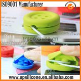 Smart Wrap Silicone Rubber Earphone/earbud Cord Manager Cable Winder Wrap Reel