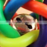 6cm Colorful Ball Pet Supplies Bell Knitting Ball Pet Toy Dog Toy Sounding Rainbow Pet Ball thumbnail-2