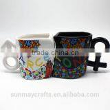 Wholesale Custom Hig Quality Ceramic Couple Mugs for Sale thumbnail-6
