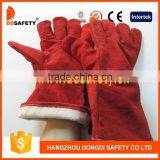 Red Cow Split Full Lining And Palm Two Piece Back Welding Gloves thumbnail-1