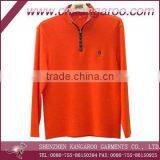 Men's Long Sleeve Cotton Pique Polo Shirt With Zipper thumbnail-1