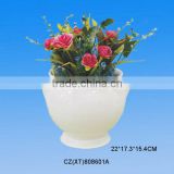 ceramic teapot for flower arrangements