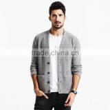 Custom 100% Cotton Long Thick Knitted Sweater Men Cardigan Sweater thumbnail-1
