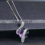 925 Silver Necklace Jewelry for Women Crystal Pendant thumbnail-2