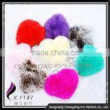 CX-R-46 Lovely Fashion Genuine Rex Rabbit Fur Keychain thumbnail-2