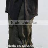 Hip Hop Style Super Longline Curved Hem 100% Cotton Breathable Men Black T-shirt Wholesale thumbnail-3