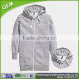 Mens Fashion Blank Cotton Grey Fleece Oversize Hip Hop Tall Hoodie thumbnail-1