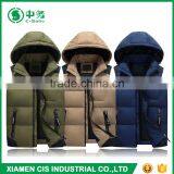 New Product Comfortable Warm Outwear Mens Winter Duck Down Vest With Hood thumbnail-1