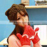 Funny Animal Shaped Women's Hat Cat Ear Knitted Hat thumbnail-2