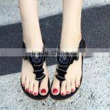 Zm50219b 2017 New Style Lady Shoes Wholesale Flower Crystal Women Sandal thumbnail-1