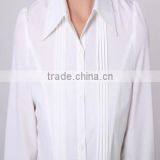 Wholesale White Long Sleeve Ladies Blouses From OEM Factory thumbnail-2