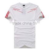 100% Polyester Mens Short Sleeve Quick Dry Slim Blank T Shirt Fashion Casual Running Tees thumbnail-1