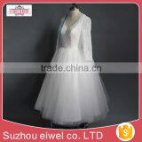 Applique Lace Short Lace Bridal Wedding Dress thumbnail-3