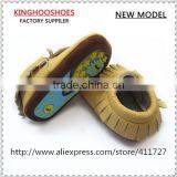 Cow Leather Rubber Sole Baby Moccasins,kids Handmade Outdoor Shoes thumbnail-1
