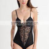 Runwaylover 5062 Ladies Sexy Ladies Deep V-neck Sexy Lace Bodysuit thumbnail-2