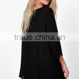 Loose Fit Oversized Dip Back Blouse Wholesale Plus Size Women Clothing 2016 thumbnail-3