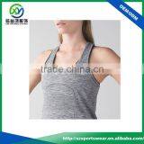 OEM Service 90% Polyester 10% Spandex Fabric Dry Fit Yoga Shirts Stringer Tank Top / Tank Top Women thumbnail-1