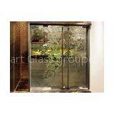 Clear Interior Decorative Glass Doors , 8002200mm Tempered Glass Partition