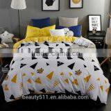 new print 100% luxury combed cotton home textile 3D 4pcs bedding set duvet cover pillow cushion bed sheet BS284