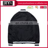 Custom Mens Black Plain Sports Varsity Jacket Polyester Material Jacket Wholesale