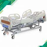 AG-BYS004 Durable frame medical patient hospital manual crank hospital beds with four ordinary wheels